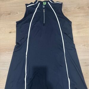 Tail Black and White Zip-Up Athletic Dress